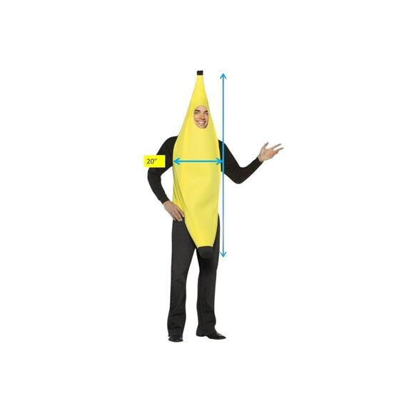 NWT Adult Banana One Piece Halloween Party Funny 3D Costume One Size - Picture 5 of 10